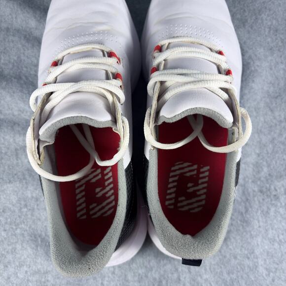 Footjoy FJ Fuel Spikeless Golf Shoes Size 6M White/Black/Red Strato-Lite Golfing